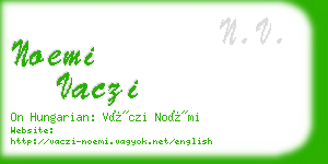 noemi vaczi business card